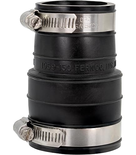 Fernco P1059-44 4-Inch PVC Flexible Coupling – Schedule 40 Socket X Socket