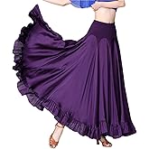 CISMARK Long Modern Flamenco Waltz Standard Ballroom Dance Fancy Training Skirt