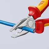 KNIPEX Combination Pliers 180 mm VDE Chrome-Plated Insulated Grips 03 06 180 view 3