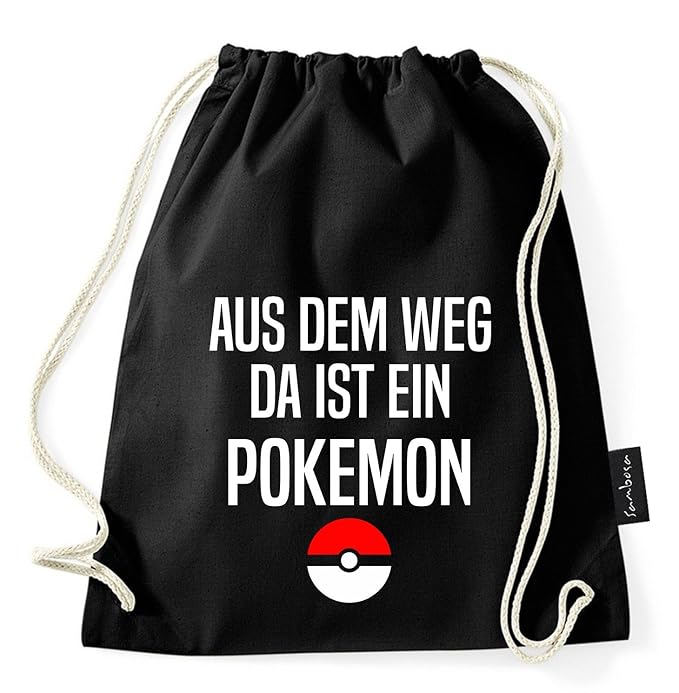 Über 60 Sprüche & Designs auswählbar/Sambosa Turnbeutel mit Spruch/Beutel: Schwarz/Rucksack/Jutebeutel/Sportbeutel/Hipster, B