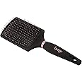 L’ange Hair Siena Paddle Nylon/Boar Brush | Helps Groom and Detangle | Boar and Nylon-Tipped Bristles | Black