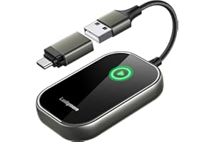 Luckymore Wireless Carplay Adapter, Converts Wired to Wireless Carplay Dongle for Wireless Control Plug & Play Carplay Fit for Cars from 2017 & for Apple iPhone iOS 10+
