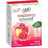True Lemon Raspberry Lemonade Powdered Drink Mix Packets, 30 ct | Non-GMO, gluten free, low calorie water enhancer, no artificial sweeteners