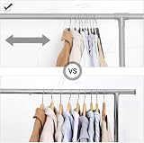 SONGMICS 50 Velvet Hangers 41.5 cm Wide 360° Hook Space Saving Grey Silver view 4