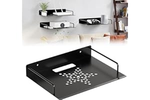 MEEMENG Projector Shelf,Floating Entertainment Center Shelves，DVD Player&Under Tv Wall Mount Shelf for Cable Box,WiFi Router,Tv Box,Game Console, Modem,Wall Mount Floating Shelf/Rack/Stand/Holder