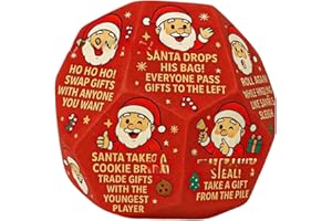 Exchange Party Dice Family Game,Children Christmas Santa Swap Roll Dice | Holiday Game Favors for Women Adults Boys Activity 