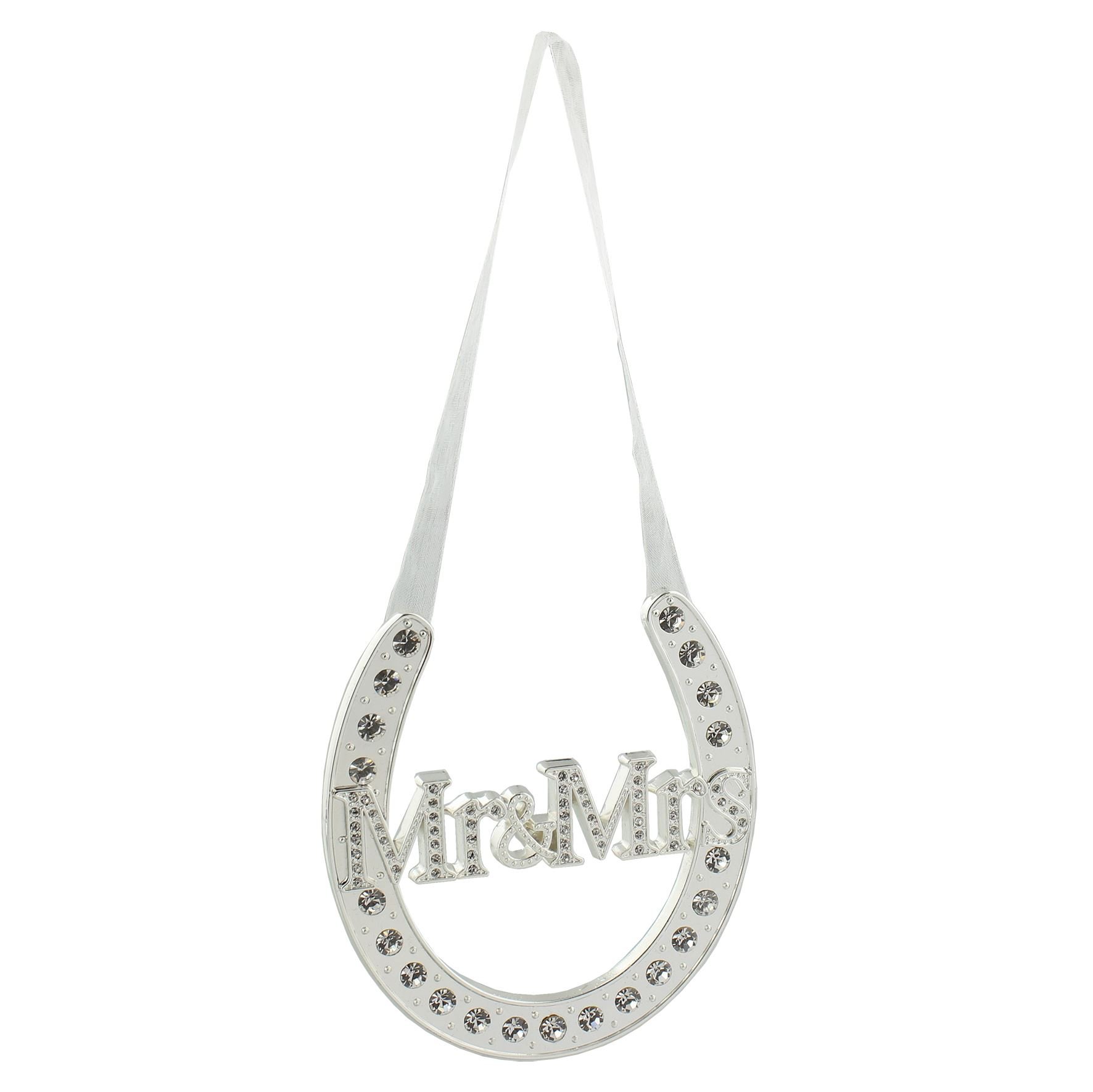 Amore by Juliana- Silverplated Mr & Mrs Horse Shoe - Wedding Gift/Keepsake