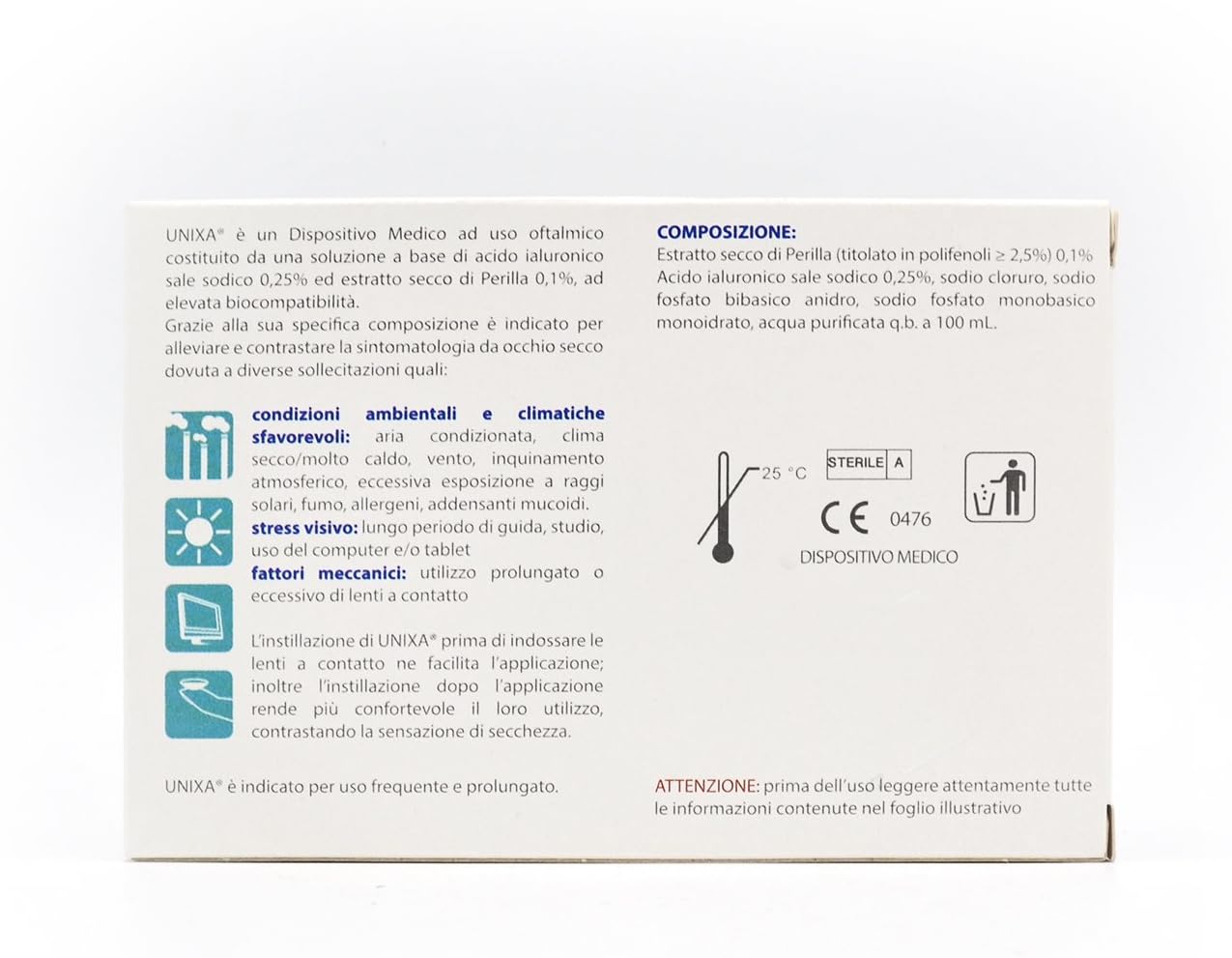 Unixa Gocce Oculari 15f 0 5ml Amazon It Salute E Cura Della Persona