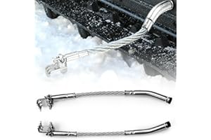 QUEENCAR Ice Scratchers Snowmobile Kit（With Claw） Compatible with Polaris, Arctic Cat, Ski-Doo, and Lynx – Cable Ice Scratchers Set for Reverse & Non-Reverse Gear Snowmobiles with Track Heights Over 2.5"