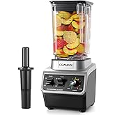 CRANDDI Professional Commercial Blender, Max 1500W, 80oz Pitcher, Powerful Blender with Tamper for Smoothie, Ice Crushing, Variable 9 Speeds Control,110V, K96, Black