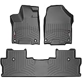 WeatherTech Custom Fit FloorLiners for Honda Ridgeline - 1st & 2nd Row (44971-1-2), Black