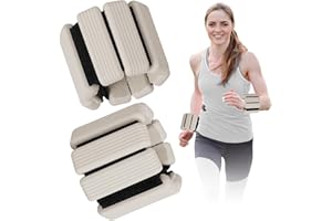 ZEKOLA Wrist & Ankle Weights for Women & Men 1 Pair (1Lb Each), Wearable Arm & Leg Workout Weights, Adjustable Silicone Weight Bangles set for Gym Yoga Pilates Walking Running - Mothers Day Gifts