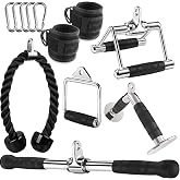 WNOEY Cable Machine Attachment, LAT Pulldown Attachments, Home Gym Accessories, Triceps Pull Down Attachment