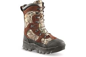 HUNTRITE Men's Insulated Waterproof Hunting Boots Non-Slip Shoes, 1600-gram, RT Edge Camo