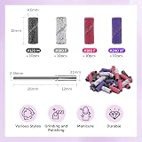 MelodySusie 10Pcs Diamond Carbide Nail Drill Bits Set 40 Sanding Bands 3.1mm view 7