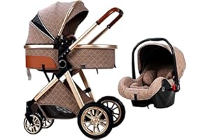 Luxury Pram Stroller Baby Carriage Coches para Bebes Baby Girl Stroller 3 in 1 Foldable High Landscape Infant Carriage Newbor