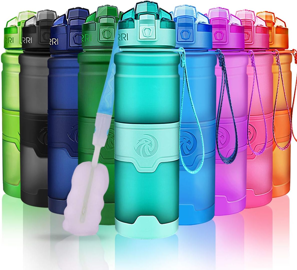 ZORRI Sport Wasserflasche-Trinkflasche Bpa Frei Sportflasche, Minzgrün, Gr.- 400ml-14oz
