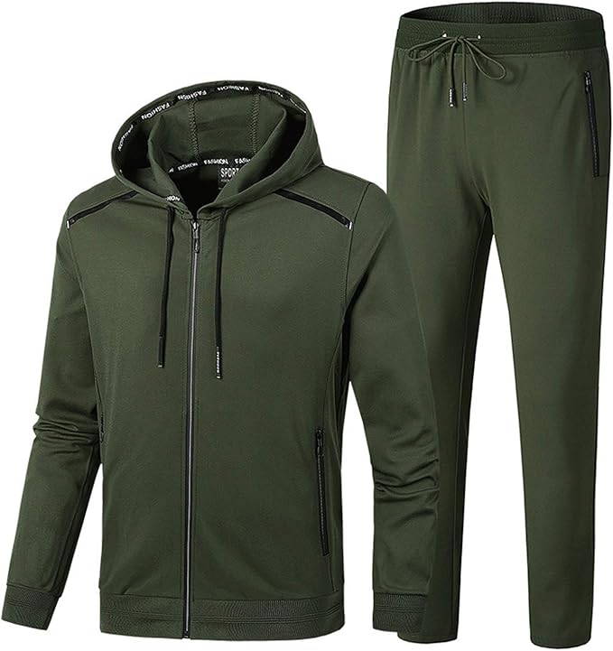 Men's Tracksuit Hooded Fitness Sport Suits Gym Hoodie 2 Piece Hoodies