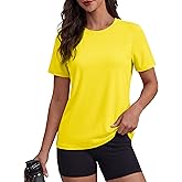 MAGCOMSEN Women's Short Sleeve Shirt UPF 80+ Sun Protection T-Shirts Quick Dry Workout Gym Running Tops