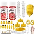 ROWYOU Brake Bleed Kit for Shimano, TEKTRO, TRP Hydraulic Disc Brakes, Mountain Brake Bleed Kit for MTB/Road Bike Brake Including High Performance Mineral Oil Brake Fluid (120ml)