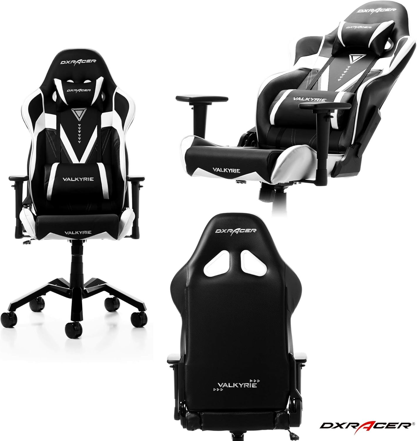 Amazon Co Jp Dxracer ディーエックスレーサー 正規品 ゲーミングチェア オフィスチェア ヴァルキリーシリーズ Valkyrie ハイバックワイドモデル リクライニング カーボン調ハードレザー 3dアーム アルミスパイダーベース Vb 03wh ホワイト ホーム キッチン