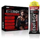 NewTrition® Extra Strength Energy Shots, 1.7 fl oz - 250mg Caffeine with Vitamin B & Amino Acids, Sugar-Free, Zero Calorie Vitamin Energy Drink for Focus & Endurance (Pack of 6, Cherry Bomb)