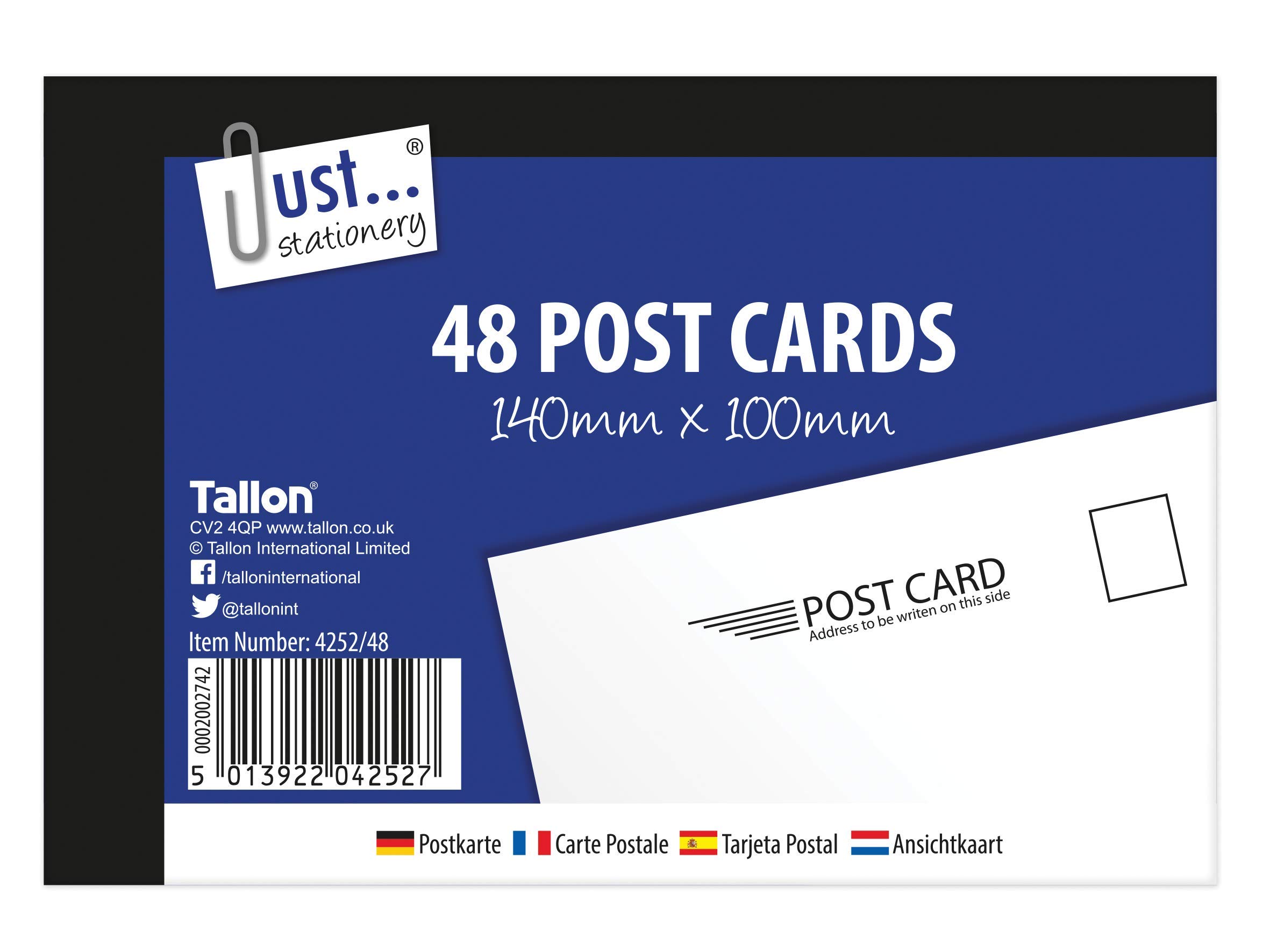 Tallon Just Stationery 140x100mm Post Card (Pack of 48)