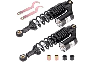 VECKYJL Motorcycle Rear Shock Absorber 320mm Universal Motorcycle Air Shocks Compatible with Yamaha ATV Go Kart Scooter Honda Kawasaki Suzuki Dirt Sport Bike 125cc 110cc (Black)