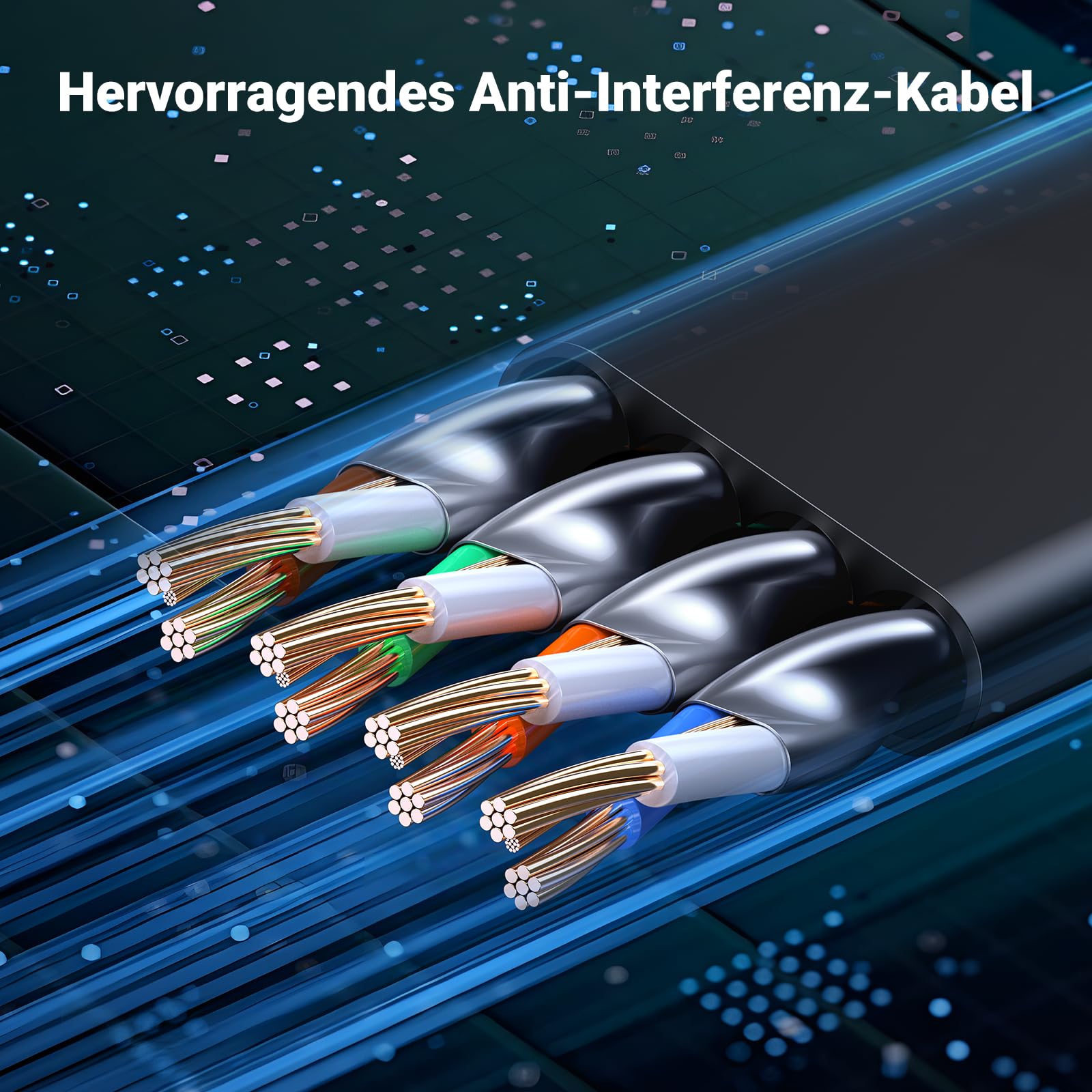 UGREEN Cat 8 LAN Kabel 10meter 40Gbps Netzwerkkabel 2000MHz Ethernet Kabel POE RJ45 falch Kabel kompatibel mit PS5/4 Router Switch Steam Deck (10M) 5