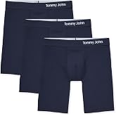 Tommy John Men&rsquo;s Underwear, Supima Cool Cotton Boxer Briefs with Contour Pouch and Longer 8" Inseam, Comfortable Fabric