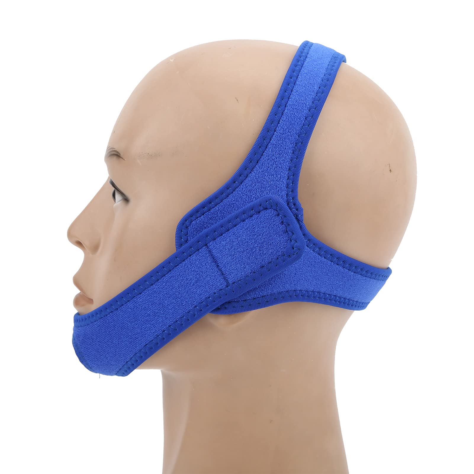 Folanda Anti Snoring Chin Strap for CPAP Users, Mouth Breather, Sleep Aid That Stops Men and Women, Snore Stopper Jaw Support, Device, Comfortable & Adjustable(Blue)