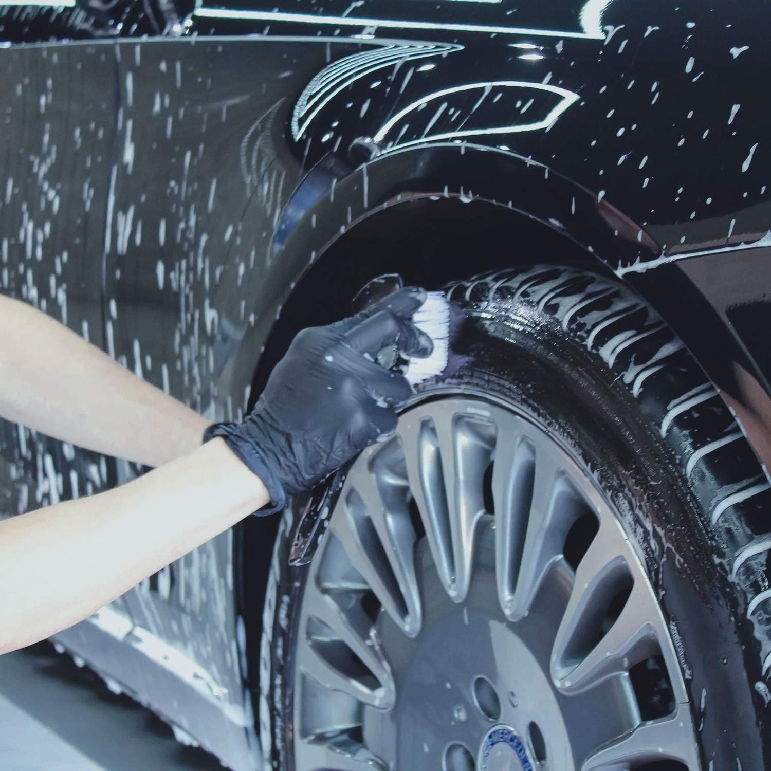 Maxshine All Purpose Long Handled Stiff Bristle Brush, Perfect for Tire & Carpet, Home/Office Cleaning: Automotive