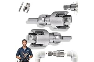 4 in 1 PVC Pipe Threading Tool Set, Drill Driven Pipe Tapping and Threading Tool for 1/2", 3/4", 1" Pipes, Internal & Externa