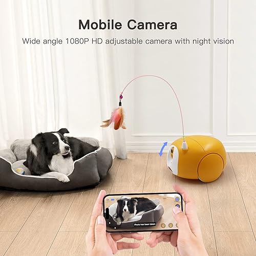 pumpkii Pet Camera Treat Dispenser, Cat Dog Camera, Automatic Pet