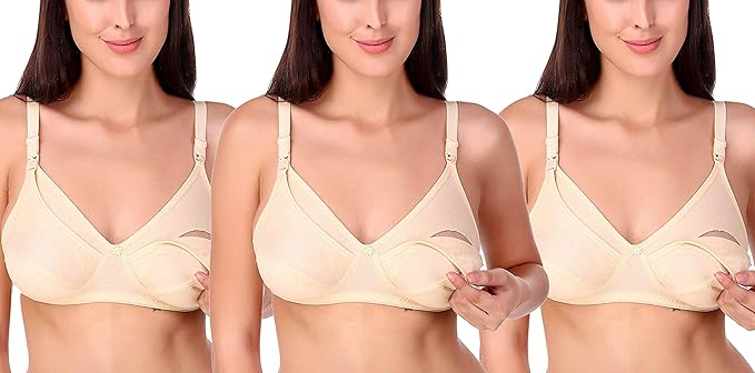 CEE 18 Womens Cotton Non Padded Non-Wired Maternity (Pack of 3)