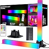 MIHEAL 12.59" LED Light Bar RGBIC Lamp, Rainbow Smart Lighting Tower Starter Kit with Remote for PC, TV, Gaming Room and Copm