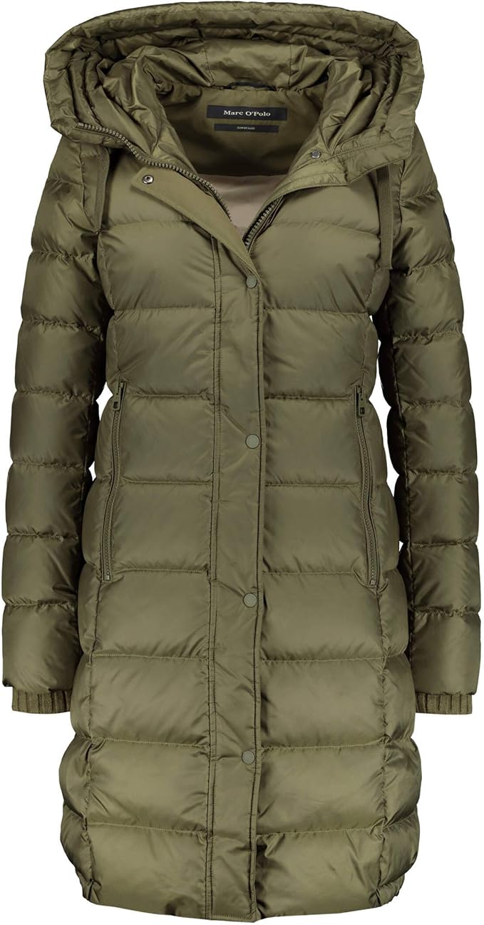 Marc O'Polo Damen Dauenmantel mit Kapuze Oliv (45) 42 Amazon.de