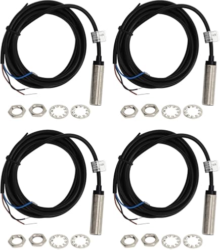 Heschen Inductive Proximity Sensor PR12-4DN - M12, 4mm Sensing, NPN NO, 12-24VDC