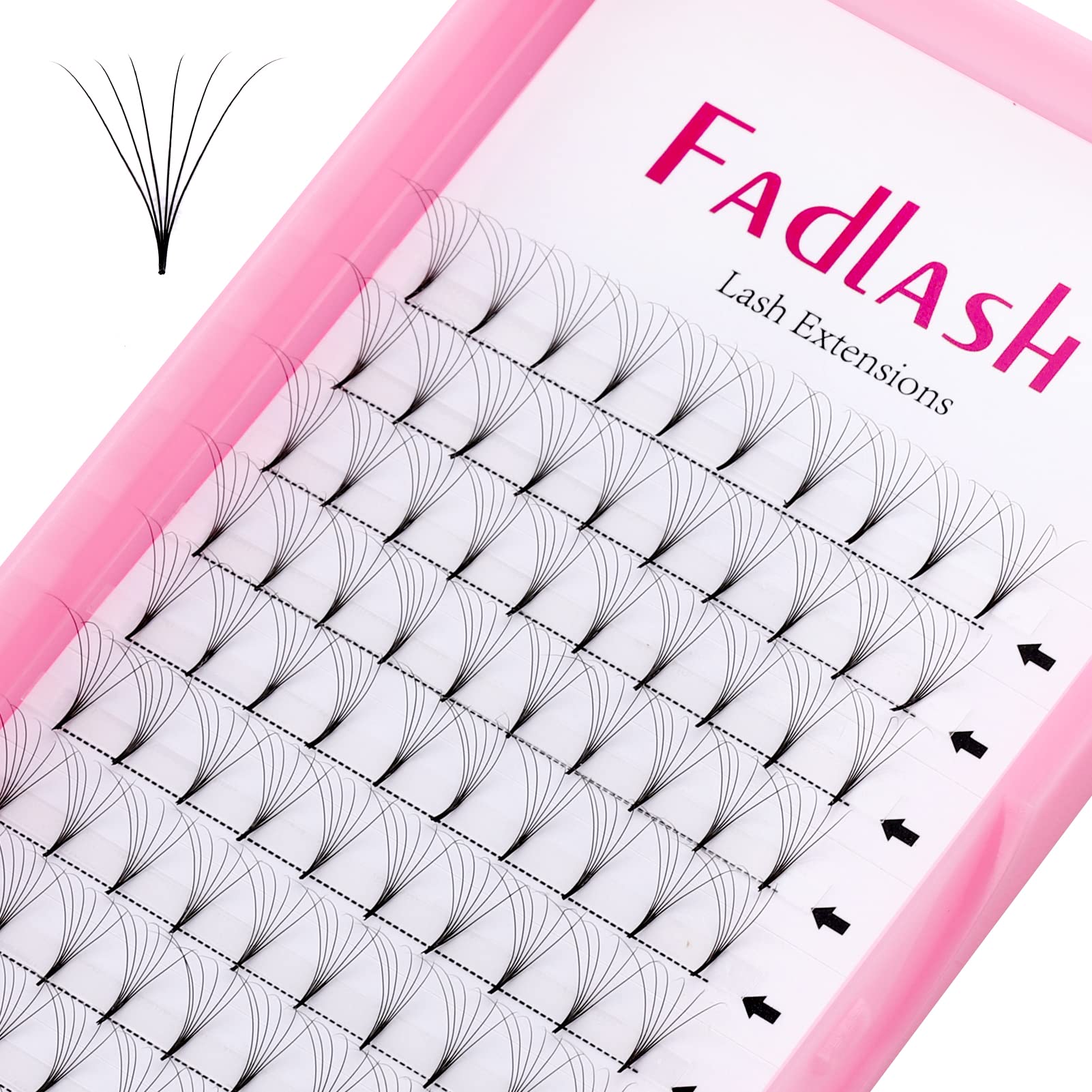 Premade Fans Eyelash Extensions 6D 0.07 D Curl