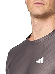 adidas Men's Tall Size Own The Run T-Shirt, Charcoal