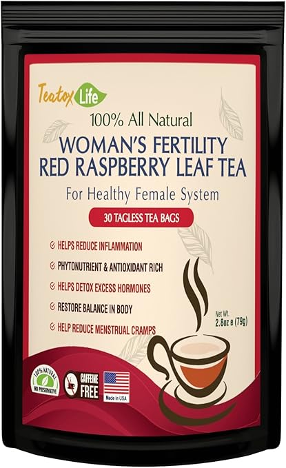 Red Raspberry Leaf Tea Fertility Pregnancy Tea For Women To Get Pregnant Fast Induce Labor And Aid Uterus Health Caffeine Free 30 Tea Bags Made In Usa Amazon Ca Health