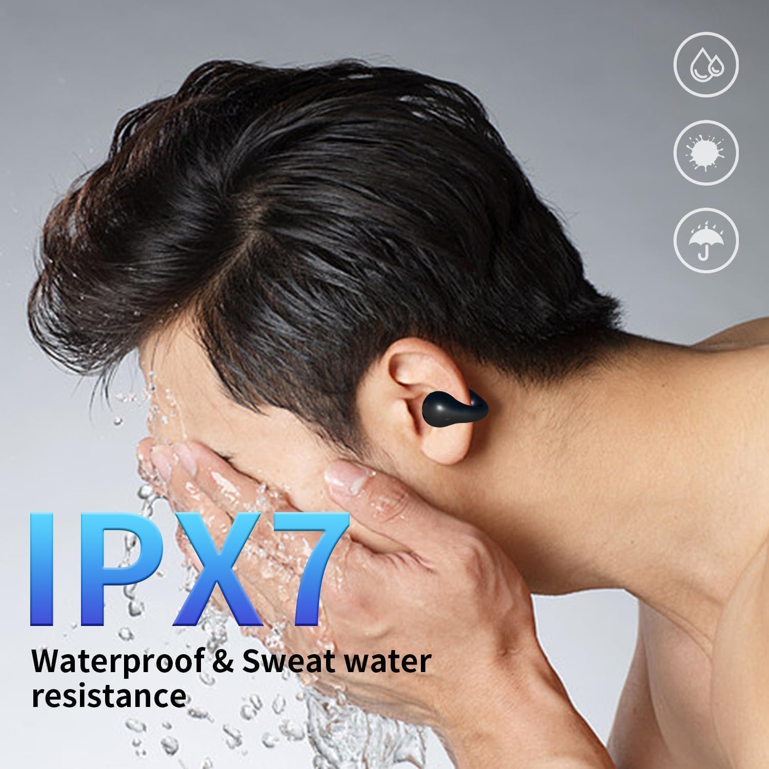 NUPLEA Open Ear Headphones,True Wireless Bluetooth 5.3 Lightweight Comfort Bone Conduction Clip On Earbuds