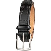 Cole Haan mens Black Leather Dress Belt - Classic Style With Polished Buckle for Work Or Formal Wear