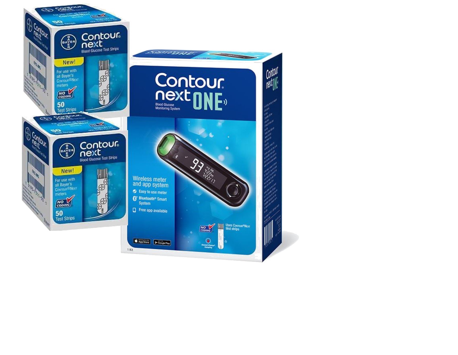 Contour Next ONE Blood Glucose Monitoring System KIT With 100 Strip