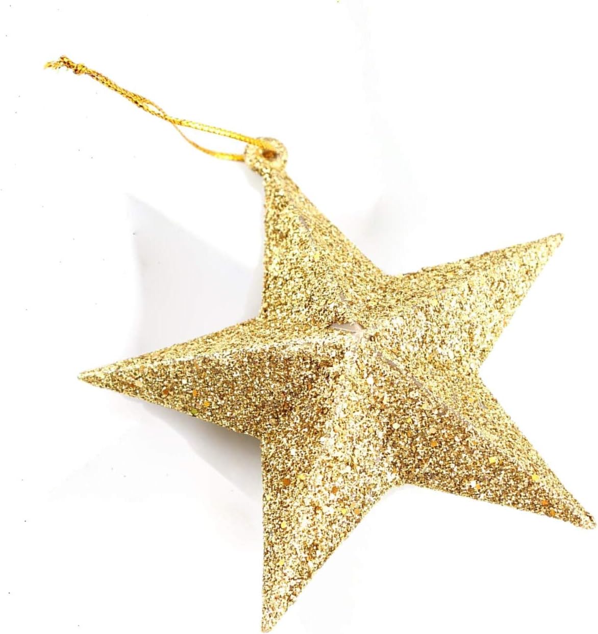 6pcs Gold Star Christmas Tree Decorations Hanging Ornaments Amazon.co