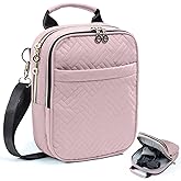 VIGEGARI Soft Pistol Case, Gun Bag for Women, CCW Pistol Bag, Crossbody Gun Bag, Concealed Carry Gun Pouch, Small Tactical Range Bag, Gun Case with Shoulder Strap (Pink)