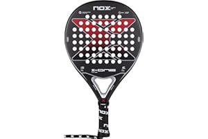 NOX Padel Racket X-ONE Evo Red 2023 | Casual Series Teardrop Pala Padel | HR3 Black Eva Core & SmartStrap Technology | 3K Fiber Carbon Frame with DCS & Texture 3D Rough Finish | Reliable Pala de Padel