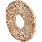 BENECREAT 13.12 Yards Wheat Straw Ribbon for Hat Making, 0.47 Inch Wide Jute Straw Craft Ribbon for Hat Making DIY Craft Acce