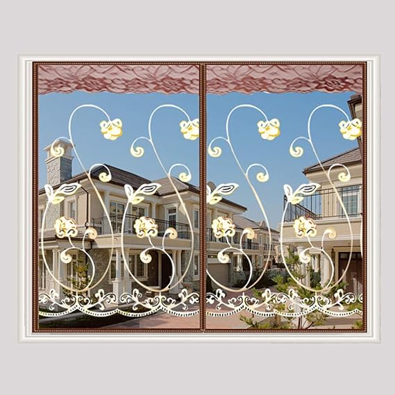 FDSH Puerta con Pantalla magnética, mosquitera de Malla para Ventana