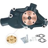 AULINK Water Pump (C&amp;U Bearing,Bronze Impeller,ZINC GREEN) For Chevy GM | SBC High Volume Aluminum Small Block Short Water Pump For Chevy/Chevrolet GM 265 267 283 302 305 307 327 350 400 Chrom